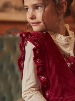 Sergent Major Robe & Combinaison-Robe rouge en velours c&ocirc;tel&eacute;