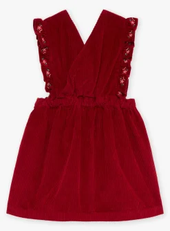 Sergent Major Robe & Combinaison-Robe rouge en velours c&ocirc;tel&eacute;
