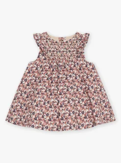 Sergent Major Robe-Robe sans manches beige &agrave; imprim&eacute; fleuri