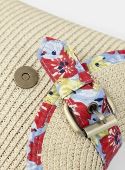 Sergent Major Sac, Cartable & Parapluie-Sac en paille avec anse en simili cuir
