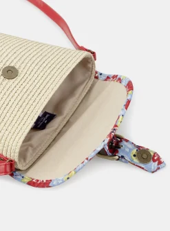 Sergent Major Sac, Cartable & Parapluie-Sac en paille avec anse en simili cuir