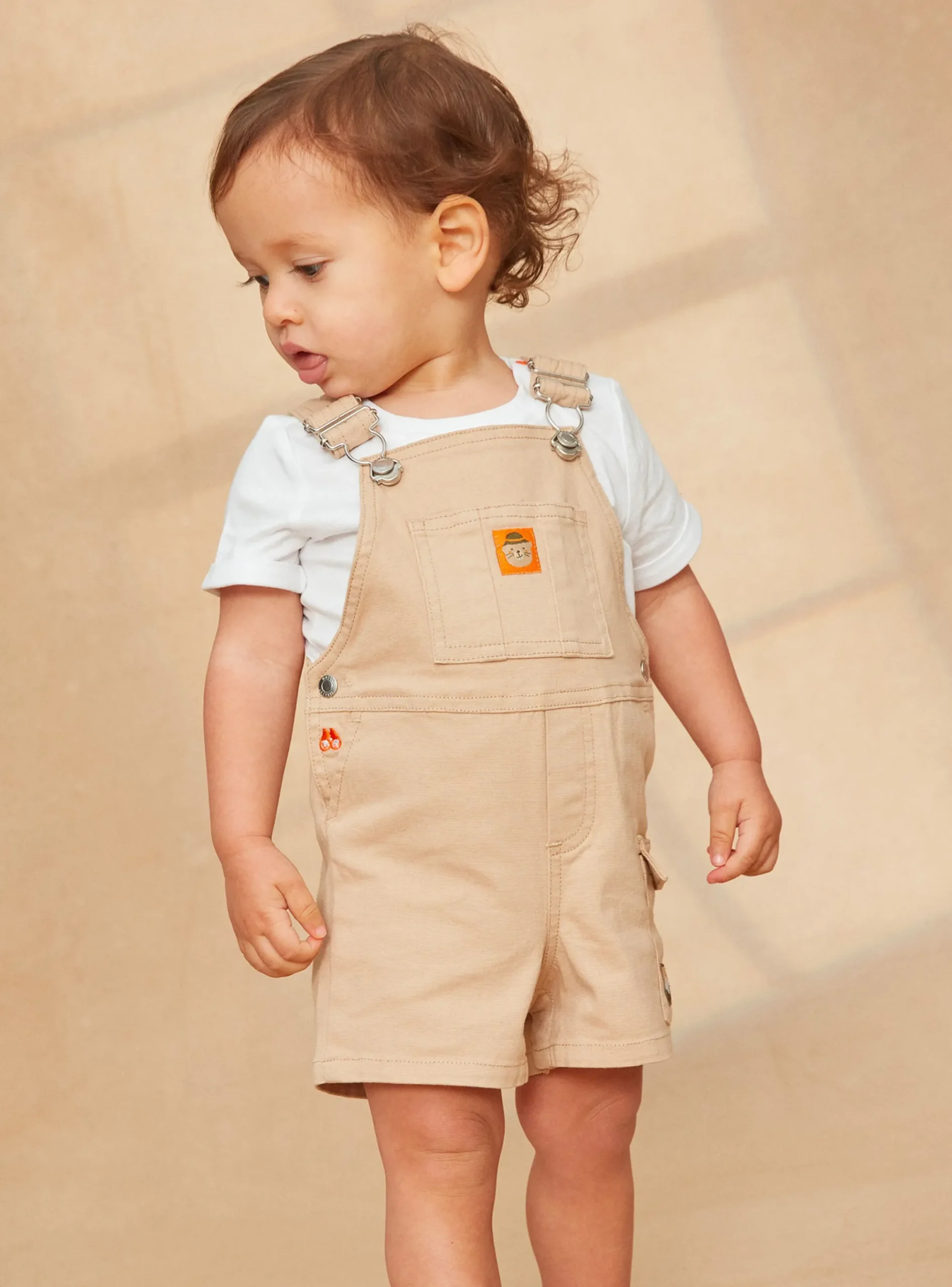 Sergent Major Ensemble, Combinaison & Salopette-Salopette Courte Beige