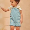 Sergent Major Ensemble, Combinaison & Salopette-Salopette courte en denim avec broderies