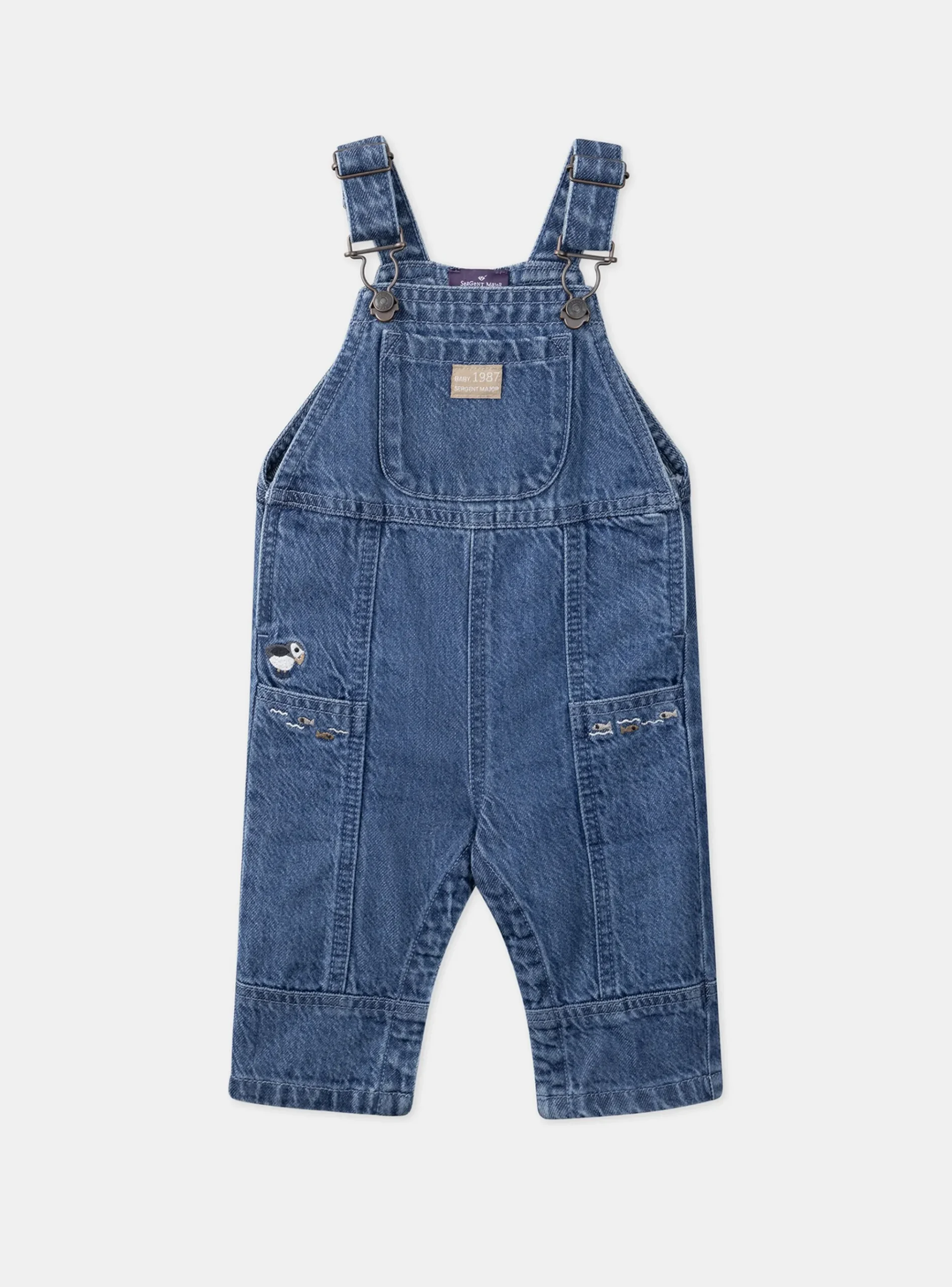 Sergent Major Ensemble, Combinaison & Salopette-Salopette longue en denim