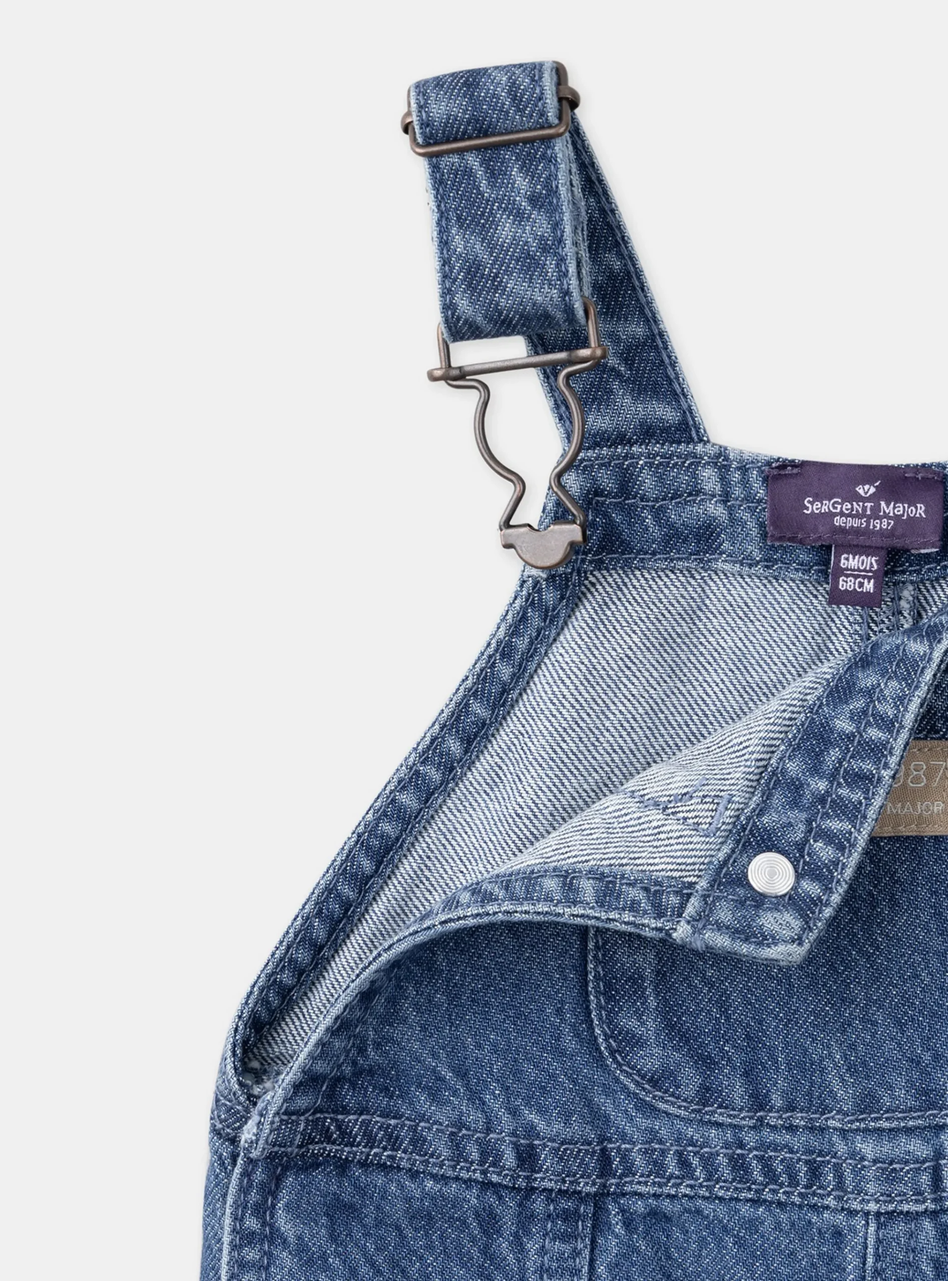 Sergent Major Ensemble, Combinaison & Salopette-Salopette longue en denim