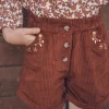 Sergent Major Jupe & Short-Short brique en velours