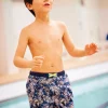 Sergent Major Maillot De Bain & Tenue De Plage-Short de bain bleu imprim&eacute; feuilles enfant gar&ccedil;on