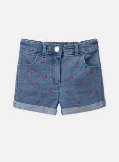 Sergent Major Jupe & Short-Short en jean coeurs