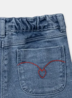 Sergent Major Jupe & Short-Short en jean coeurs