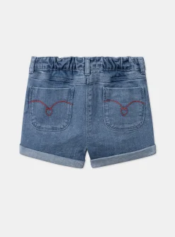 Sergent Major Jupe & Short-Short en jean coeurs