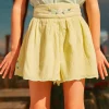Sergent Major Jupe & Short-Short Jaune &agrave; Broderies Jaune P&acirc;le