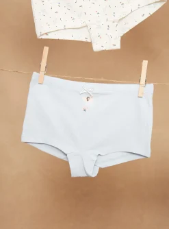 Sergent Major Sous-vêtement, Chaussette & Collant-5 shortys ciel, &eacute;cru, rose et orange &agrave; imprim&eacute; curs et fleuris et motifs f&eacute;es danseuses