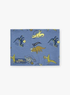 Sergent Major Chapeau & Tour De Cou-Snood bleu ardoise &agrave; imprim&eacute; dinosaures