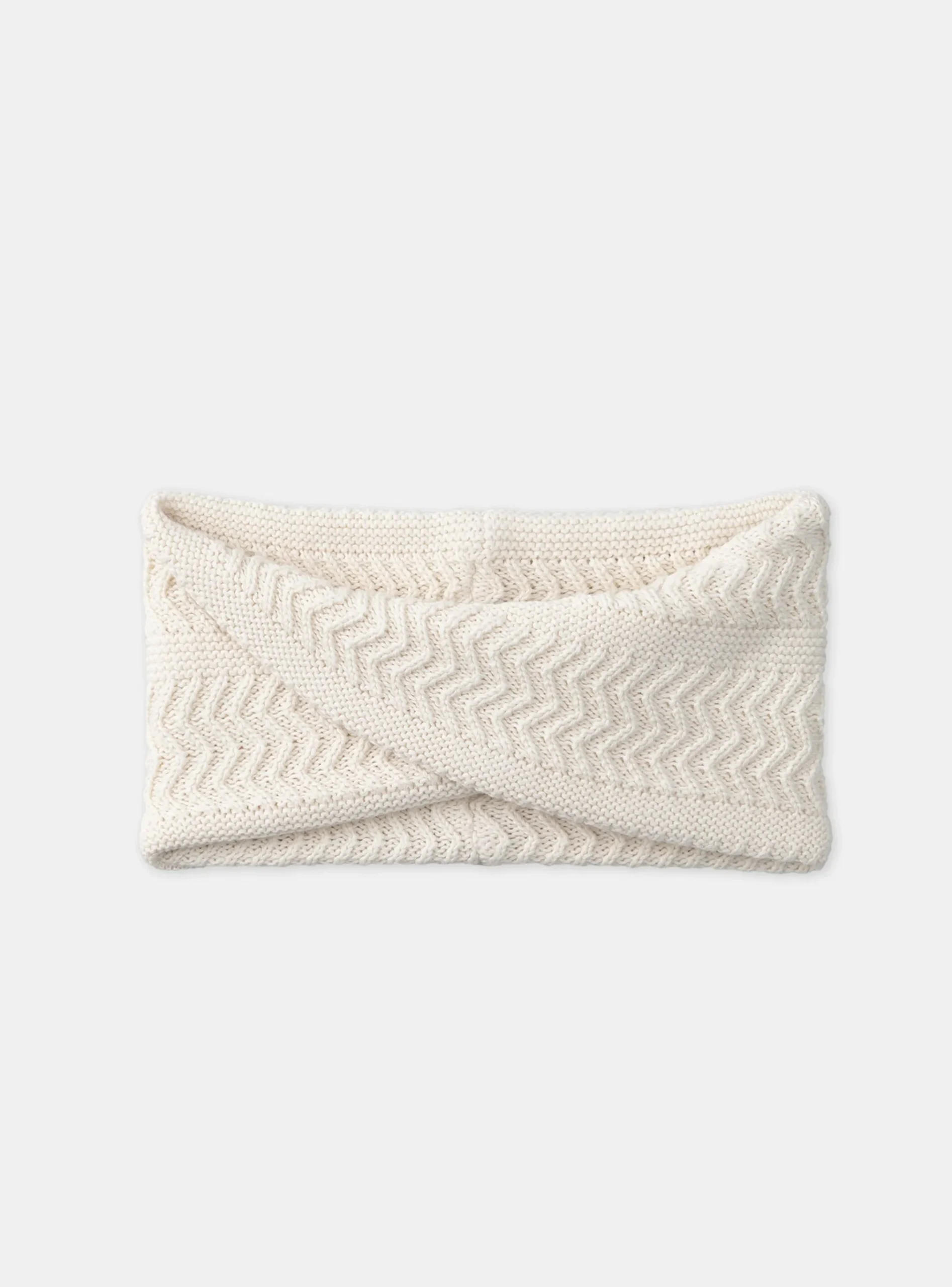 Sergent Major Bonnet, Echarpe & Gant-Snood croisé écru