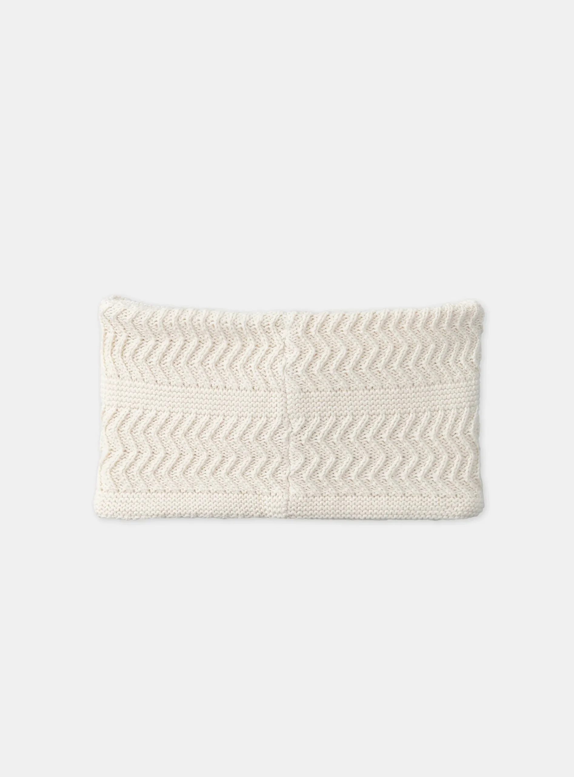 Sergent Major Bonnet, Echarpe & Gant-Snood croisé écru