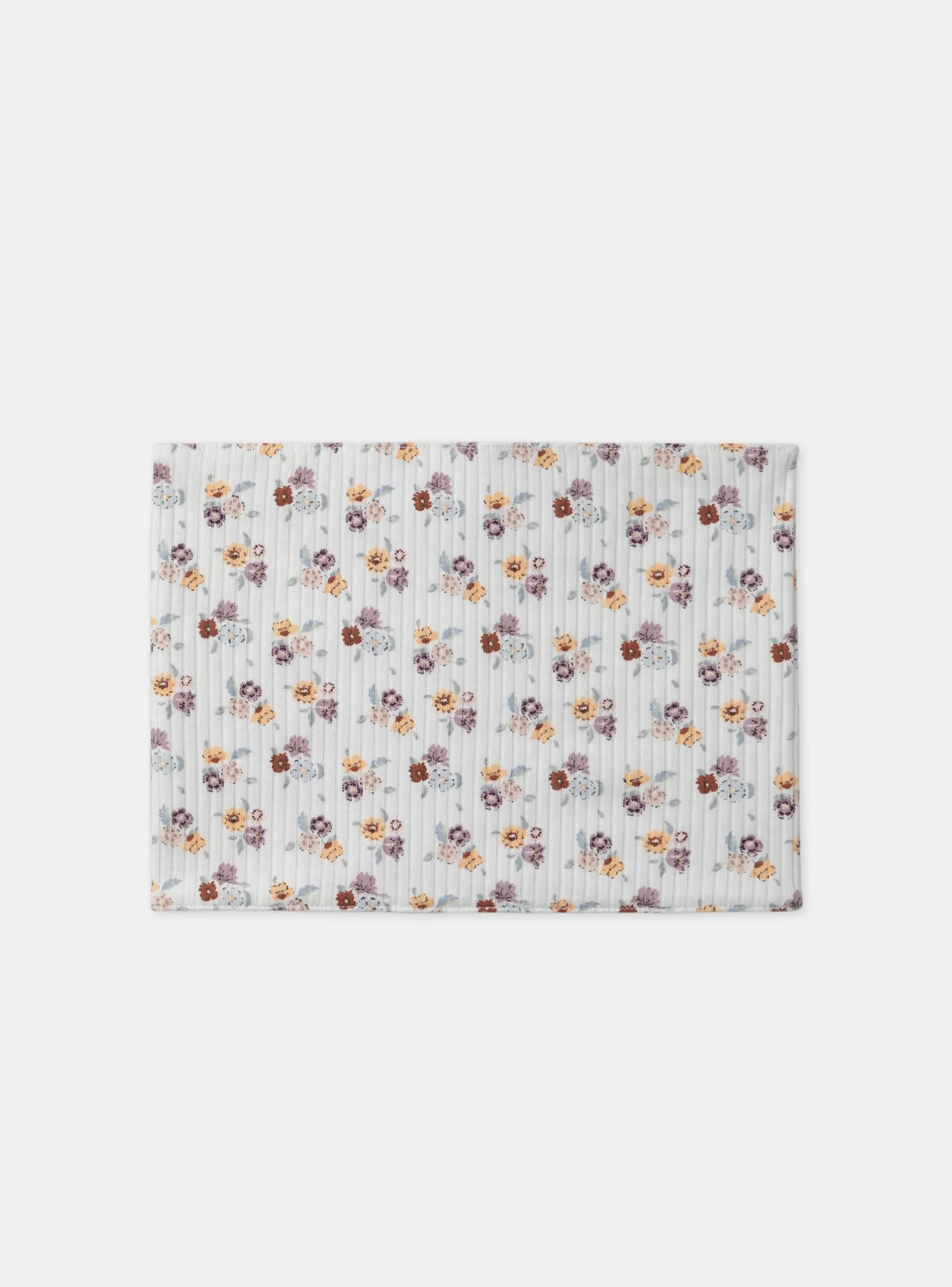 Sergent Major Bonnet, Echarpe & Gant-Snood écru imprimé fleur