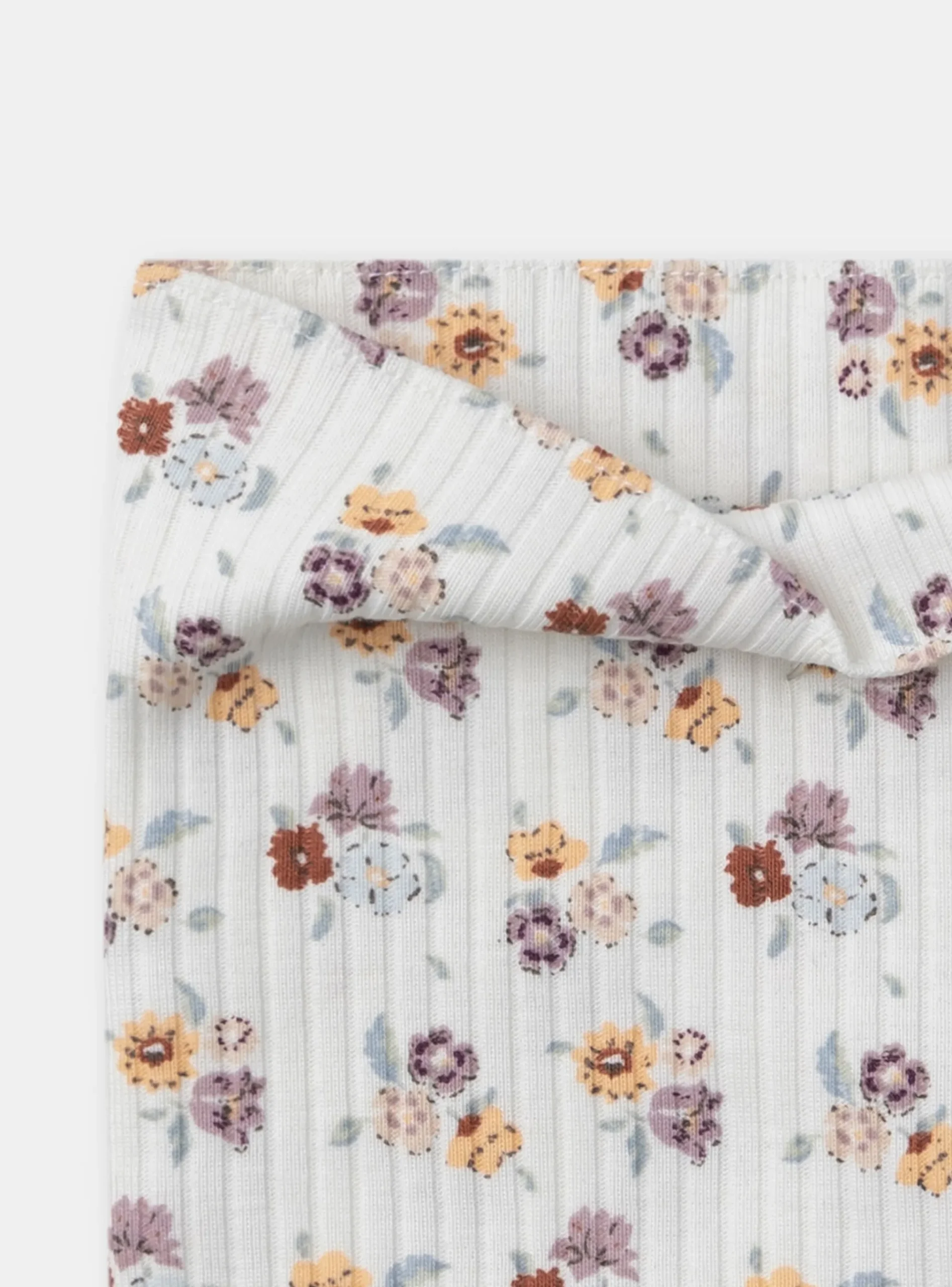 Sergent Major Bonnet, Echarpe & Gant-Snood écru imprimé fleur