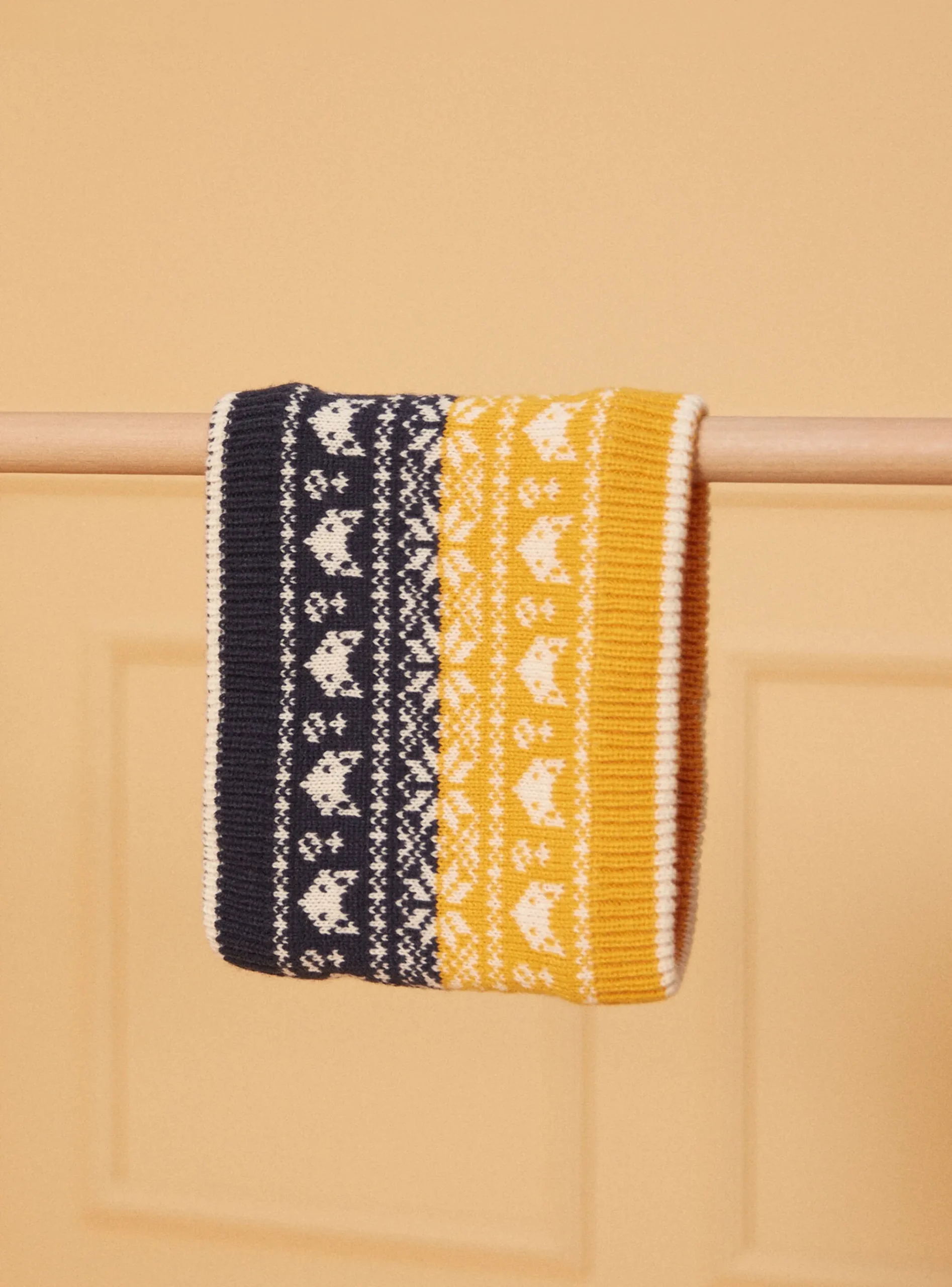 Sergent Major Bonnet, Echarpe, & Gant-Snood jacquard tricolore