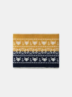 Sergent Major Bonnet, Echarpe, & Gant-Snood jacquard tricolore