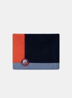 Sergent Major Bonnet, Echarpe, & Gant-Snood maille côtelé tricolore