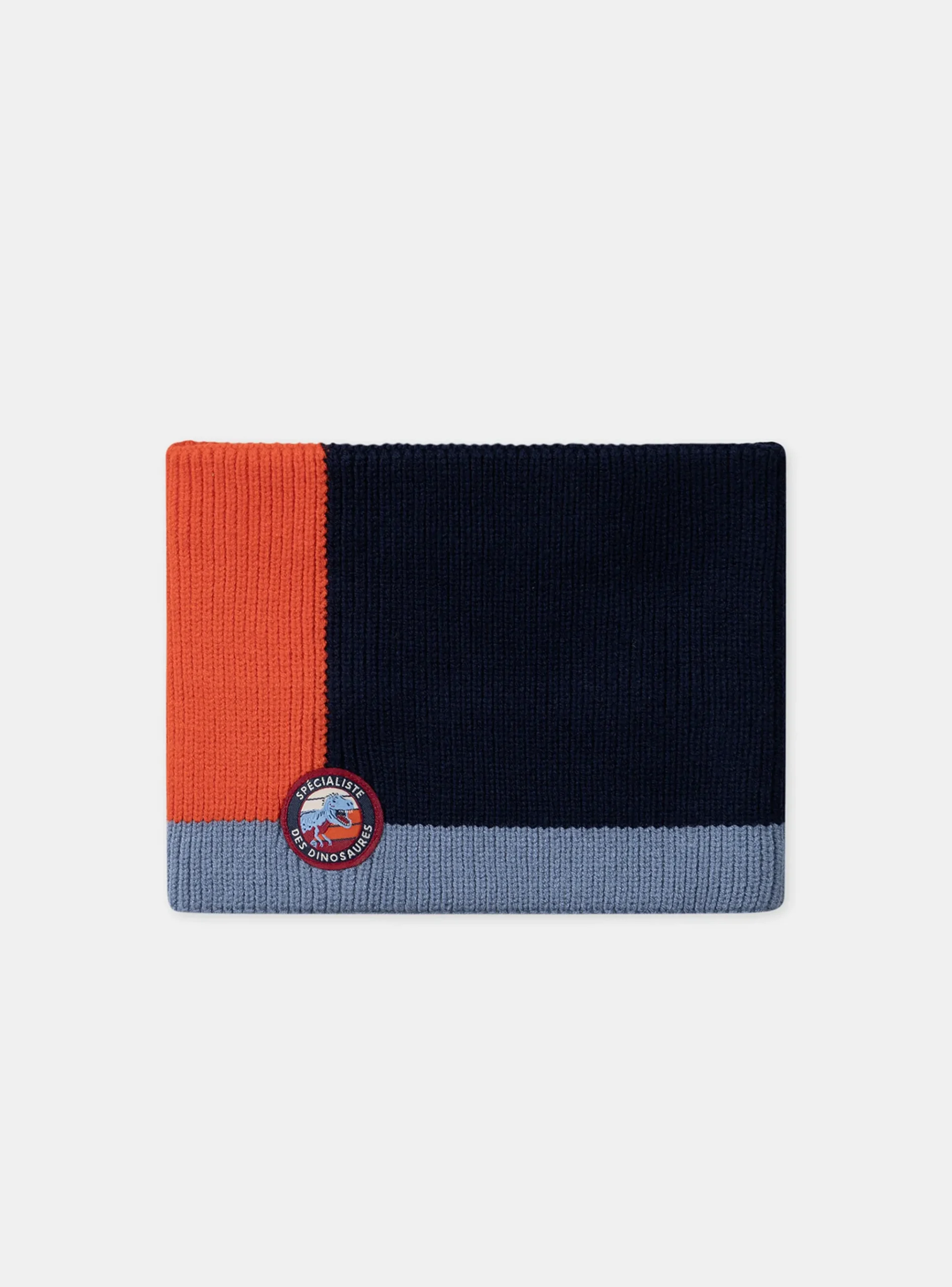 Sergent Major Bonnet, Echarpe, & Gant-Snood maille côtelé tricolore