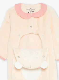 Sergent Major Pyjama & Grenouillère-Surpyjama nude en fourrure synth&eacute;tique