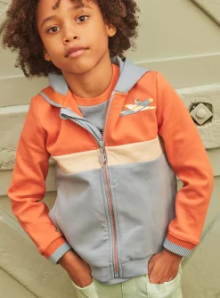 Sergent Major Pull, Gilet & Sweat-Sweat &agrave; capuche bleu azur