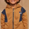 Sergent Major Tenues De Sport-Sweat &agrave; capuche bleu marine et marron