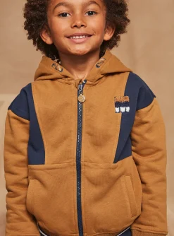 Sergent Major Tenues De Sport-Sweat à capuche bleu marine et marron