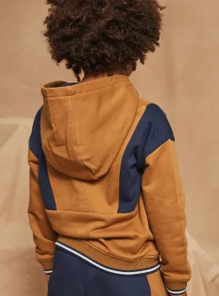 Sergent Major Tenues De Sport-Sweat &agrave; capuche bleu marine et marron