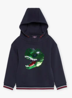 Sergent Major Tenues De Sport | Pull, Gilet & Sweat-Sweat &agrave; capuche bleu marine &agrave; manches longues