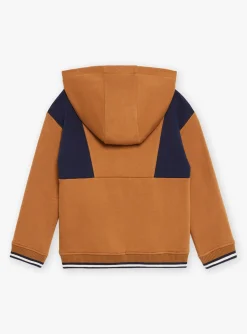 Sergent Major Tenues De Sport-Sweat &agrave; capuche bleu marine et marron