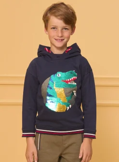 Sergent Major Pull, Gilet & Sweat-Sweat &agrave; capuche Dinosaure