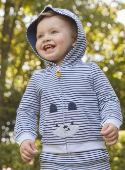 Sergent Major Ensemble Jogging-Sweat à capuche écru à imprimé à rayures