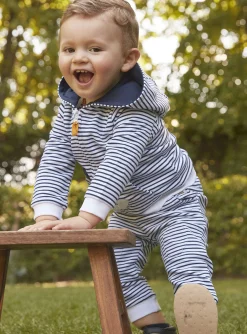 Sergent Major Ensemble Jogging-Sweat &agrave; capuche &eacute;cru &agrave; imprim&eacute; &agrave; rayures