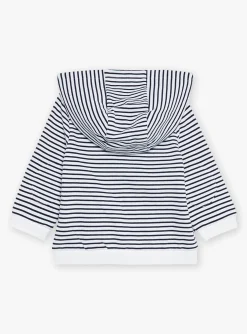 Sergent Major Ensemble Jogging-Sweat &agrave; capuche &eacute;cru &agrave; imprim&eacute; &agrave; rayures