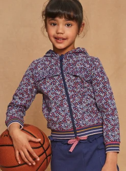 Sergent Major Tenues De Sport-Sweat à capuche violet à imprimé fleuri