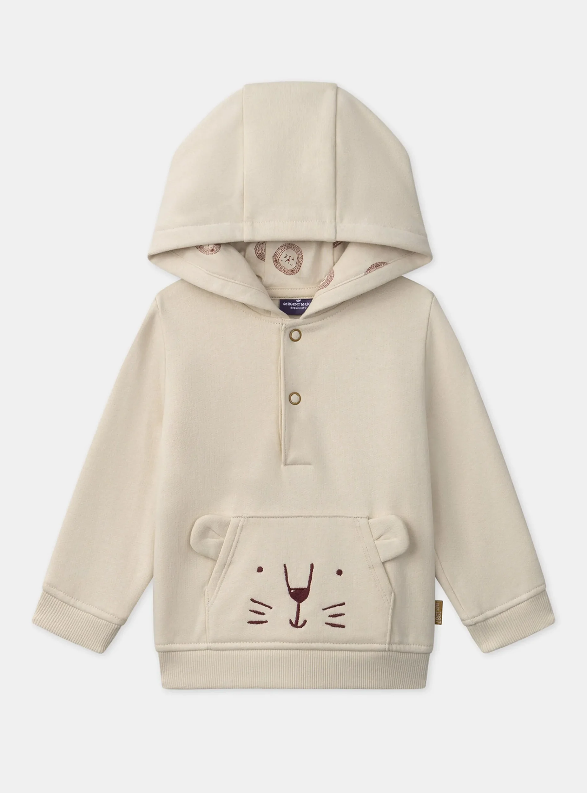 Sergent Major Ensemble Jogging-Sweat à capuche visage d'animal