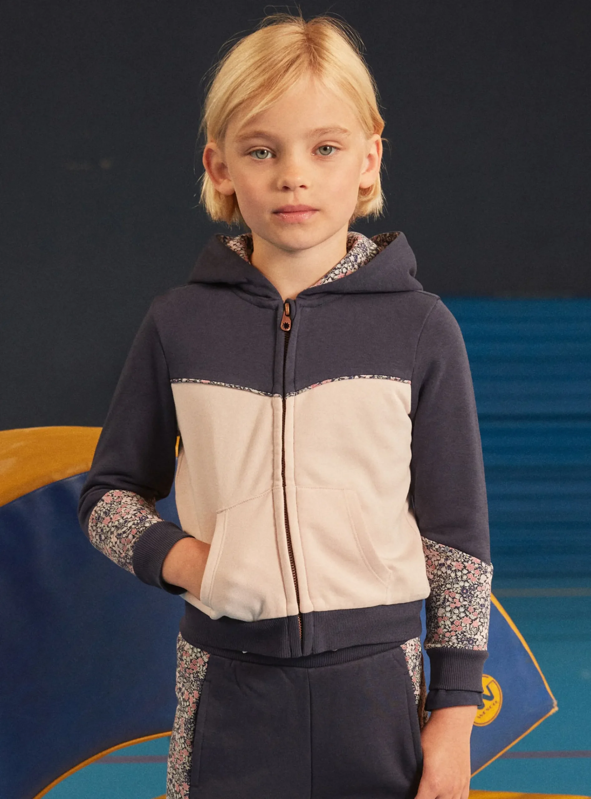 Sergent Major Tenues De Sport-Sweat à capuche zippé fleuri