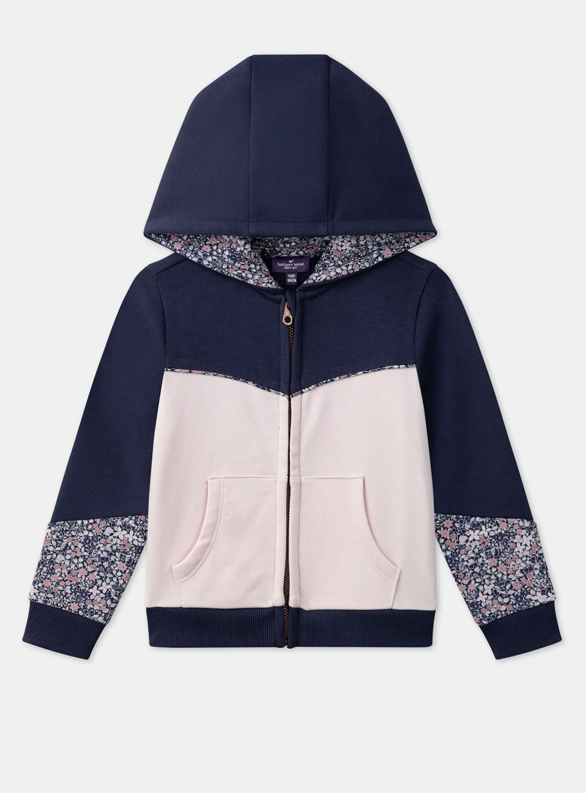 Sergent Major Tenues De Sport-Sweat à capuche zippé fleuri