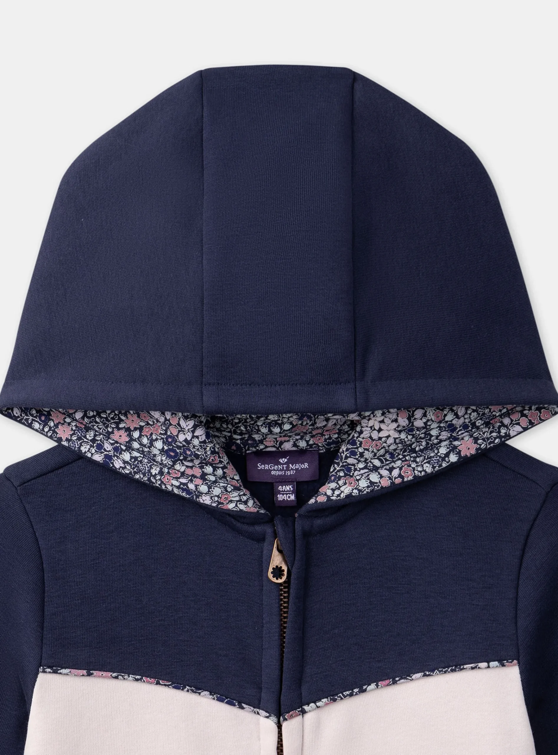 Sergent Major Tenues De Sport-Sweat à capuche zippé fleuri