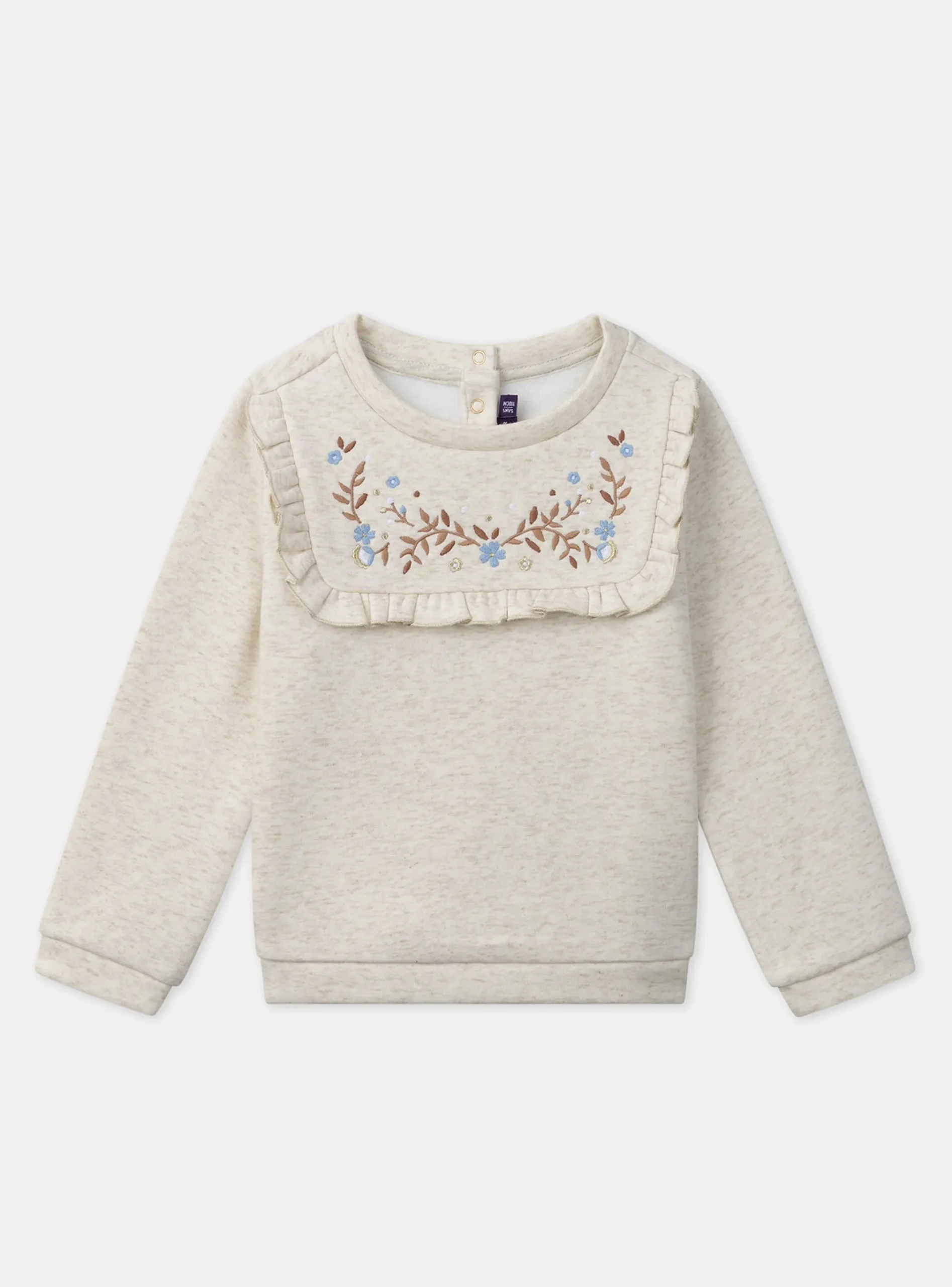 Sergent Major Blouse & T-shirt-Sweat chiné doublé polaire