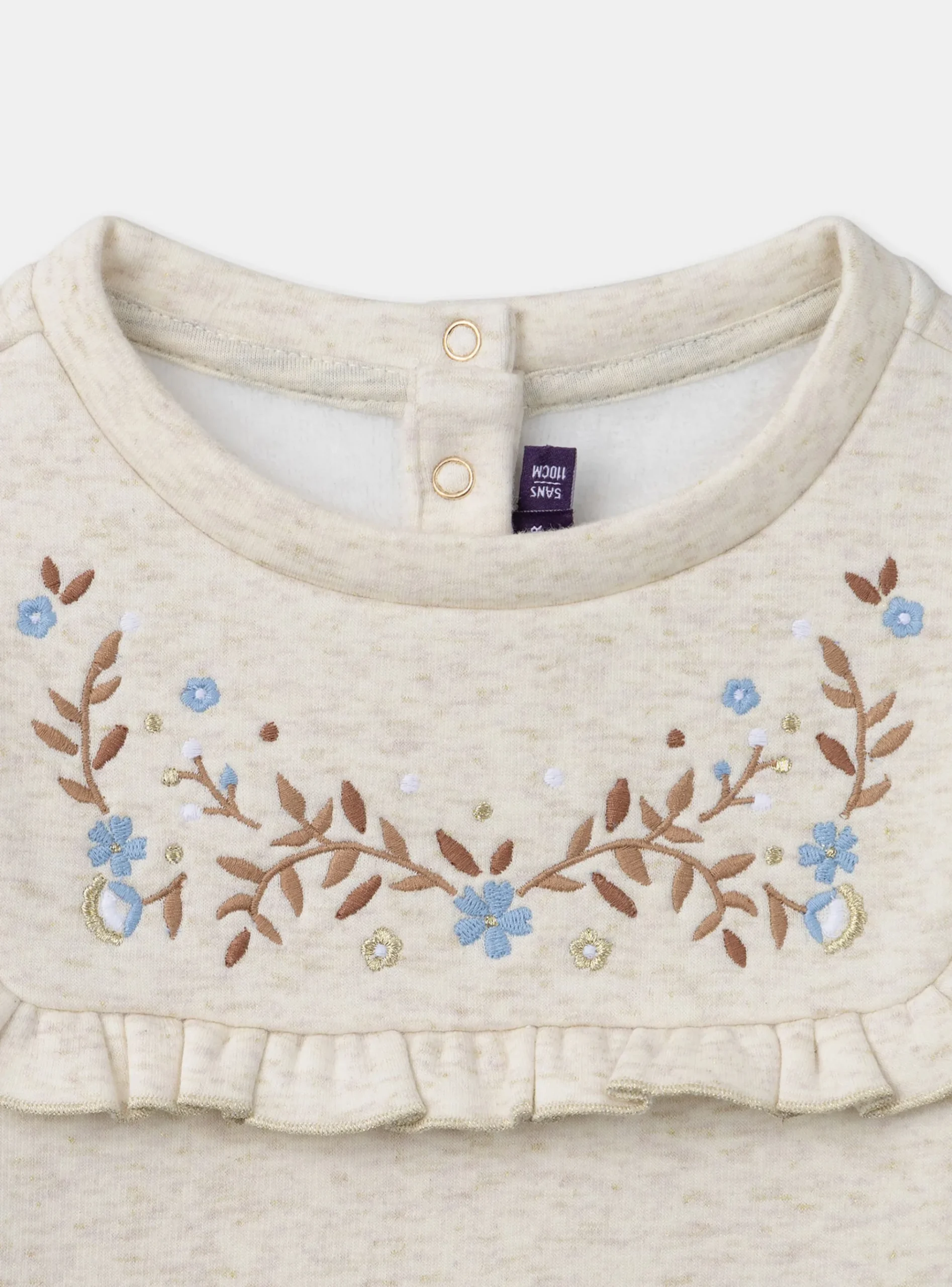 Sergent Major Blouse & T-shirt-Sweat chiné doublé polaire