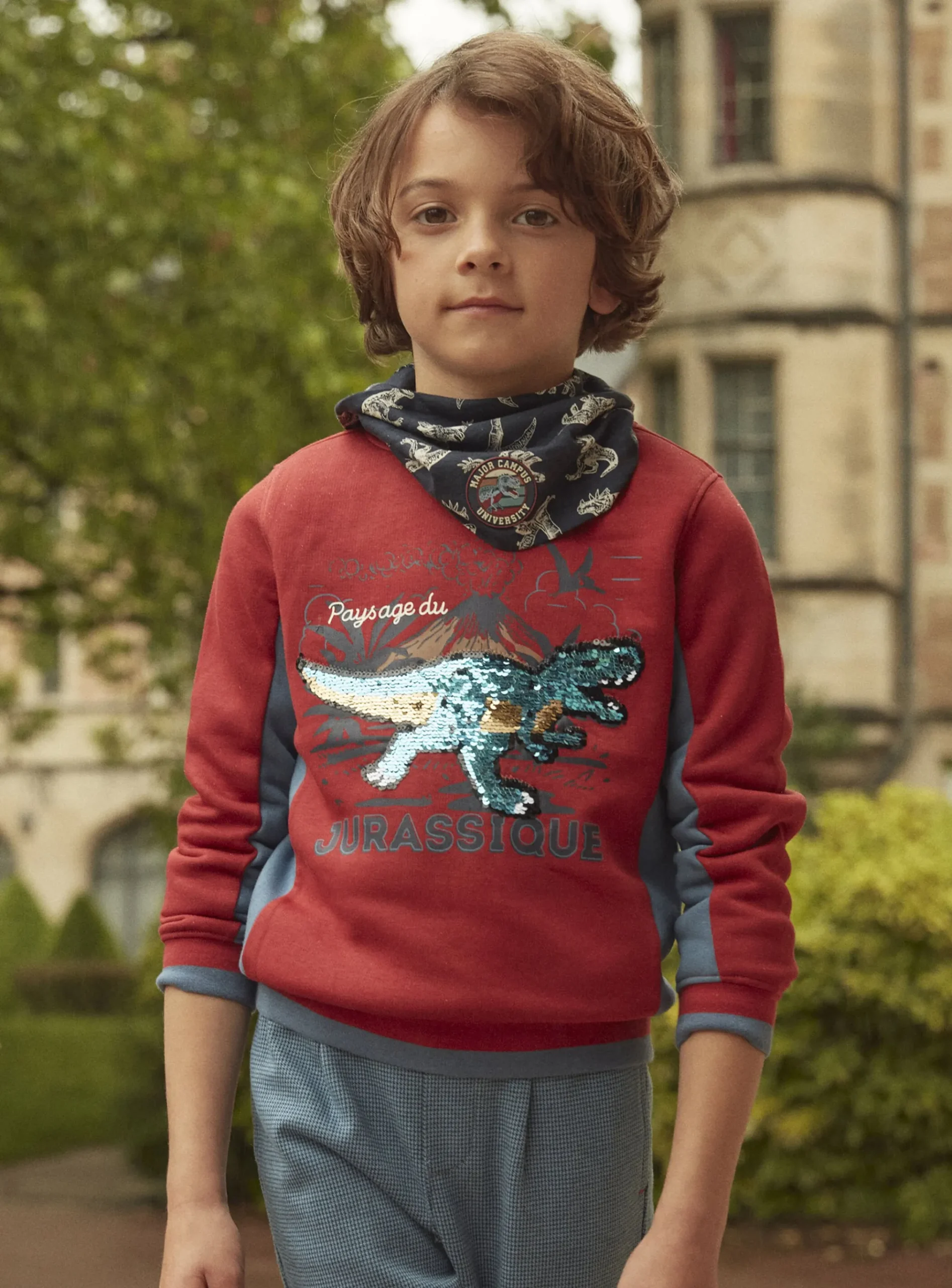 Sergent Major Pull, Gilet & Sweat-Sweat dino à sequins