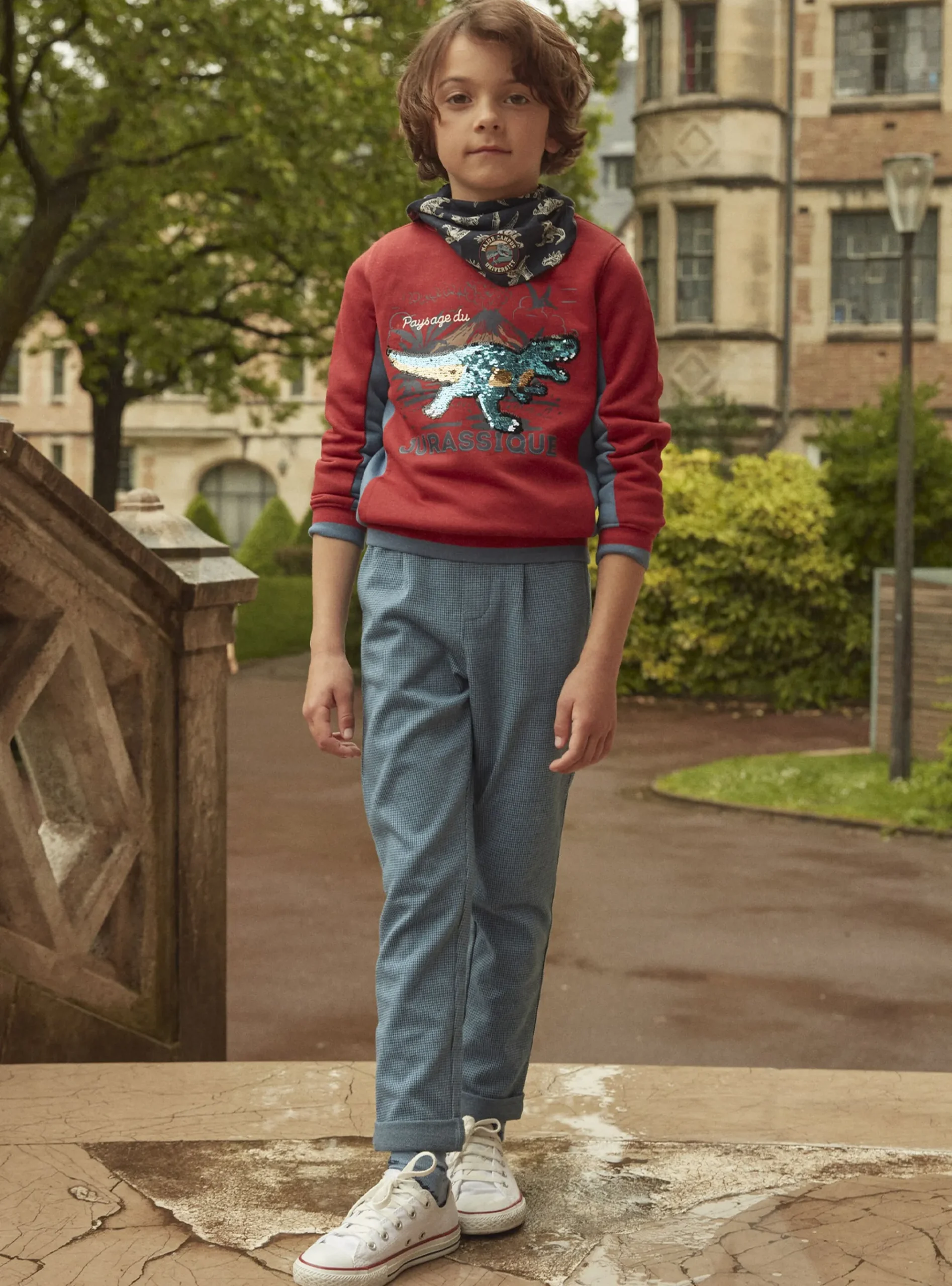 Sergent Major Pull, Gilet & Sweat-Sweat dino à sequins