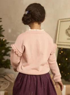Sergent Major Blouse & T-shirt-Sweat rose doubl&eacute; polaire