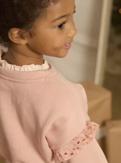 Sergent Major Blouse & T-shirt-Sweat rose doublé polaire