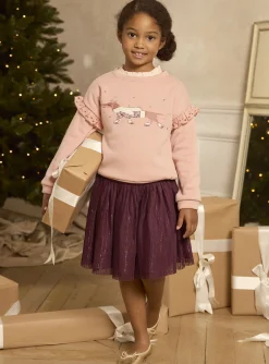 Sergent Major Blouse & T-shirt-Sweat rose doublé polaire