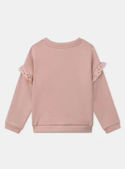 Sergent Major Blouse & T-shirt-Sweat rose doublé polaire