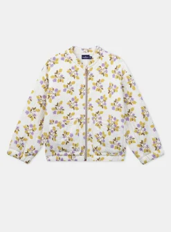 Sergent Major Pull, Gilet & Cardigan-Teddy &agrave; fleurs en tubique